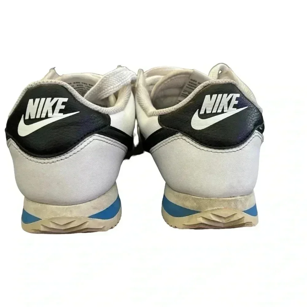 Womens Nike CORTEZ 'WHITE BLACK LIGHT PHOTO BLUE' Size 8.5